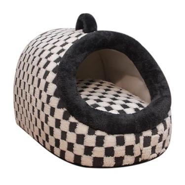 Imagem de Dog Kennel, All Season Semi-Closed Dog House, Pet Cat Kennel, Winter Warm Pet Sleeping Kennel, Can Be Carried Out For Small Medium Pets(Black,56 * 40 * 32cm)