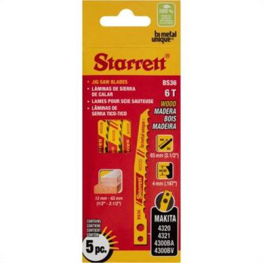 Imagem de Serra Tico Starrett Madeira 5Pecas Bs36