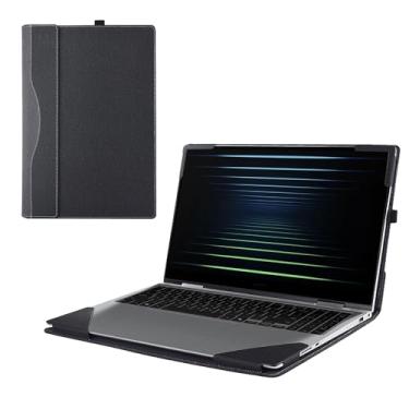Imagem de Capa para Samsung Galaxy Book 5/4/3 Pro 360 e Galaxy Book4/3 Pro e Galaxy Book 4/3 Ultra[Não serve para Galaxy Book4/3 360], capa 2 em 1, capa de couro PU (preto)