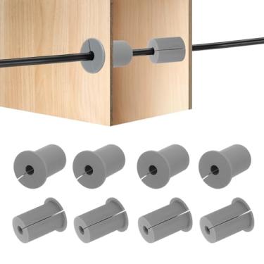 Imagem de HiPicco 8 peças de ilhós de parede para cabos, cabo de silicone de 2,5 cm, bucha de parede, alimentação, kit de roteamento, acessórios, cabo de parede, passagem, para Ethernet com orifício de 8 mm,