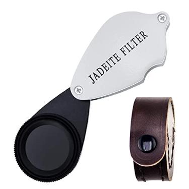 Imagem de Ferramenta de identificação de pedra e esmeralda: filtro de jadelite dobrável de metal portátil de 20 mm. Perfeito para uso em campo e necessidades de filtragem de jadelite.