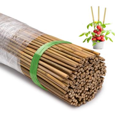 Imagem de Taoskai 200 peças de estacas de bambu de 45,7 cm, estaca de suporte de plantas de bambu natural para plantas trepadeiras internas e externas