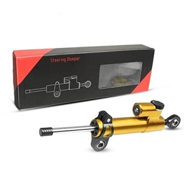 Imagem de HEPUP Controle de segurança do amortecedor de direção CNC para motocicleta CBR650F CBR 650F CBR650 F CB650F CBR650F (255 mm preto dourado)