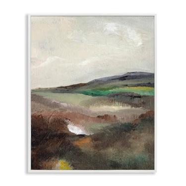 Imagem de Stupell Industries Design de parede giclée emoldurado branco Misty Hills Land por Nikita Jariwala, 28 x 35 cm