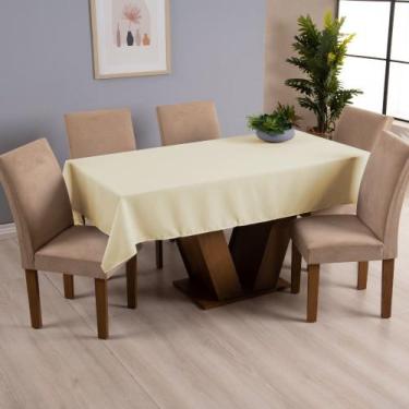 Imagem de Toalha mesa Basica 8 lugares Oxford 100% Poliéster - Palha - Lilly Hom