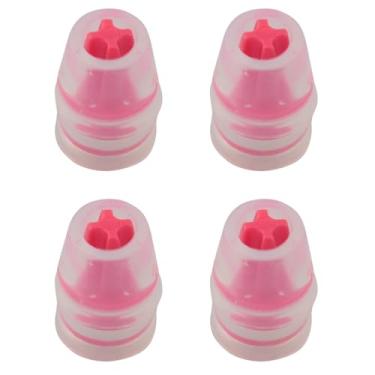 Imagem de ZCZQC 4 peças de bicos de substituição de silicone para garrafas de água vermelhos 2,8 x 1,9 cm, ao ar livre, ciclismo, caminhada, corrida, bolsa de água, bocais de substituição, válvula de mordida