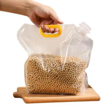 Imagem de Saco Armazenar Graos Cereais Dispenser  C/tampa Alça 2,5KG - Bruartt