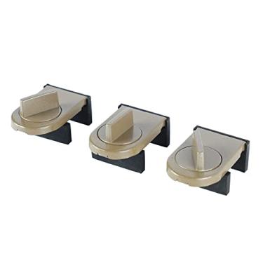 Imagem de GRCFUMO 3 PCS fechaduras de janela deslizantes, fechadura de segurança de liga de alumínio, rolha de janela deslizante para quarto de casa, banheiro, segurança de escritório