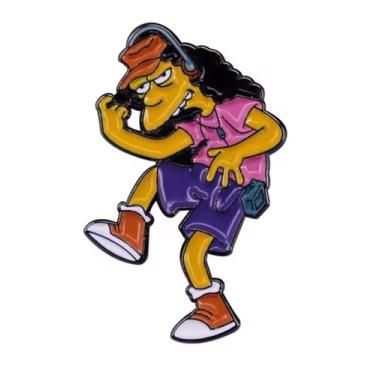 Imagem de Otto Bus Driver Air Guitar Desenho Animado Comédia Programa de TV Animação Humor Piada Engraçada 3 cm Emblema de Broche Esmaltado, 1.2 Inches, Metal, Esmalte