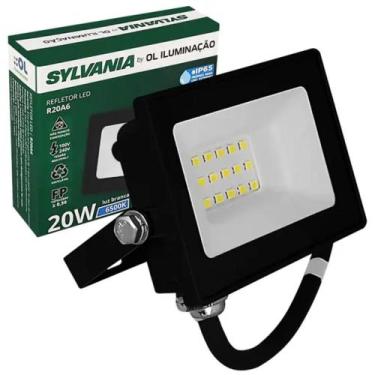 Imagem de Refletor Led 20W - Luz branca - 6500K - IP65 Uso externo - 100-240V - 