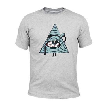 Imagem de Camiseta Plus Size Unissex Malha 30.1 Estampada Triangle Olho - Surpra