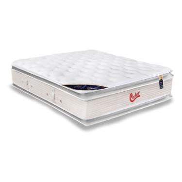 Imagem de Colchão Casal Espuma Viscoelástico Visco Gel Molas Ensacadas Pocket Vitagel slx Double Face Pillow Top (138x188x36) - Castor