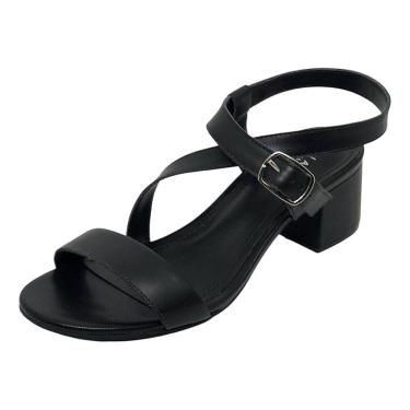 Imagem de Sandália Feminina Salto Medio Conforto Resistencia Lia Line