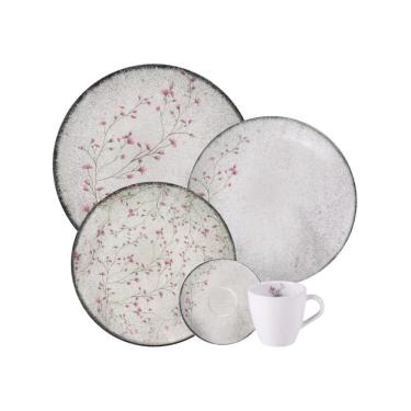 Imagem de Aparelho De Jantar Tramontina Floralis Em Porcelana Decorada 20 Peças Tramontina