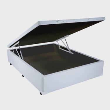 Imagem de Cama Box Casal com Baú Sonnoforte Corino Branco com Pistão - 138x188