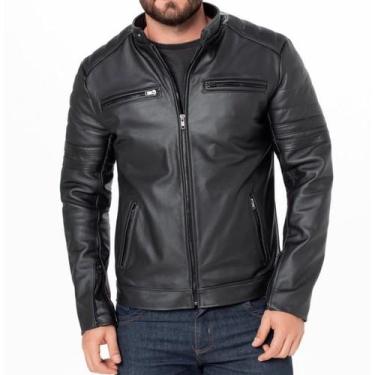 Imagem de Jaqueta de Couro Premium Legítimo All Black 2025 - NoBrand, P