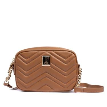 Imagem de Bolsa Feminina Vizzano Napa Transversal Pequena Matelassê Detalhe Correntes Caramelo - U