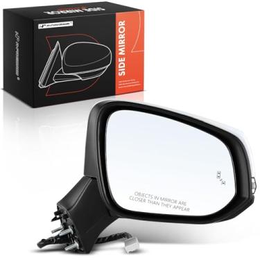 Imagem de A-Premium Espelho de porta elétrico do lado do passageiro compatível com Toyota RAV4 2019 2020 2021 2022 - Dobrável manual aquecido com seta branca e detecção de ponto cego fora do espelho retrovisor