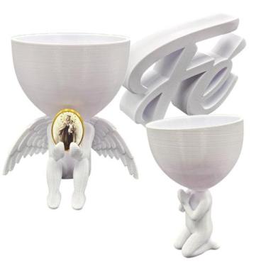 Imagem de Decoração Casa Nossa Senhora do Carmo Anjo Guarda Oração - Point da Fe