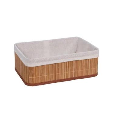 Imagem de Cesto Organizador De Bambu Retangular Natural - Jolitex - P