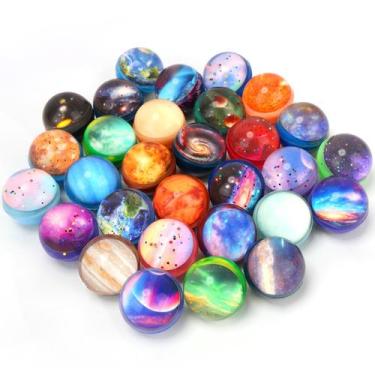 Imagem de Lembrancinhas de festa Bouncy Balls Pollieay Galaxy 30PCS 32mm Rubber 