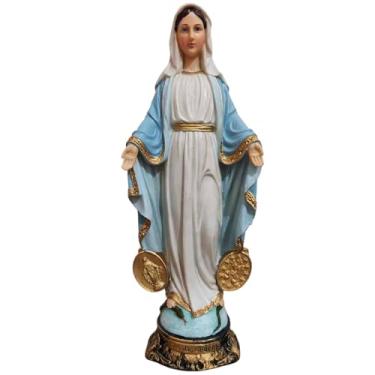 Imagem de Imagem de Nossa Senhora das Graças em Resina 30 cm Imagem de Nossa Senhora da Medalha Milagrosa