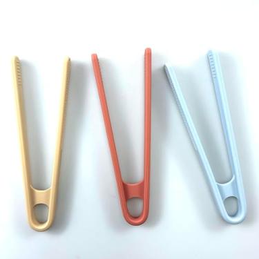 Imagem de Mini pinças de silicone, pinças pequenas para crianças e pais, pinças coloridas para servir para aperitivos, pipoca, doce, cubo de gelo, frutas, açúcar, salada, lanches (3 peças de silicone)
