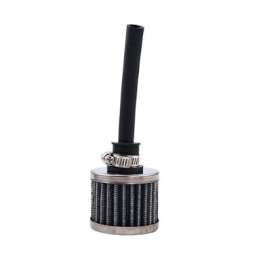 Imagem de ELSOON 212cc 196cc 1.2 cm entrada (12 mm) filtro de válvula de filtro de ar compatível com Predator 196cc 6,5Hp GX160 GX200 CT200U BT200X KT196 CT200U-EX Go Kart Mini Bike (prateado)