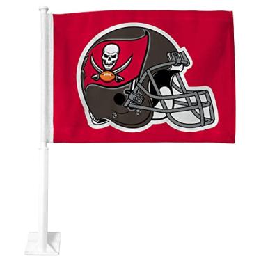 Imagem de NFL Tampa Bay Buccaneers - Capacete na bandeira vermelha do carro com mastro incluído