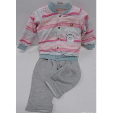 Imagem de Conjunto Bebê Menina Paraiso C/ Jaqueta Dupla Inverno 14652 - Paraíso,