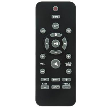 Imagem de 996580004176 Controle remoto de substituição Soundbar Commander compatível com alto-falantes Philips Sound Bar HTL1177B/F7 HTL1177B HTL1170B/F7 HTL1170B