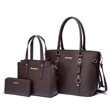 Imagem de Conjunto de bolsas Montana West, carteira de couro para mulheres