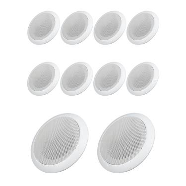 Imagem de Kit 10 Base Arandela de Teto Plastico Fiamon Para Alto Falante 6" Gesso