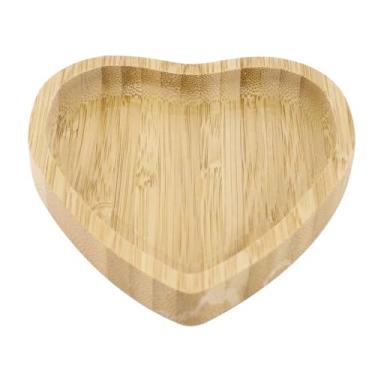 Imagem de Mini petisqueira coração em bambu L12,4xP12,4xA2cm