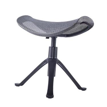 Imagem de IEUDNS Pé de escritório descanso sob o apoio de pé da mesa Ergonomia com 8 níveis de altura pernas as bancos de pernas no trabalho de uso comercial, Cinza