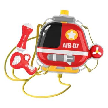 Imagem de simhoa Mochila infantil, brinquedo aquático, verão, brinquedos ao ar livre, spray de água, alças ajustáveis, bombeiro, dramatização para piscina de quintal, Helicóptero