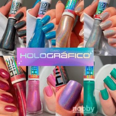 Imagem de Kit Esmaltes Holográfico Premium Hits 8ml com 8 Unidades - Brilho e Ef