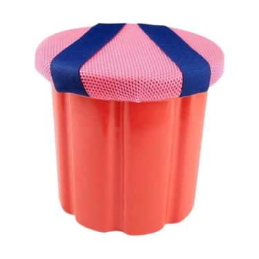 Imagem de YWJLQH Banco de jardinagem com almofada para quadril, banco de trabalho agrícola com alças de transporte, acessórios leves e resistentes para quintal, Altura 25 Cm