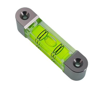 Imagem de Acessórios de régua de nível de orifício de instalação de liga de alumínio, bolha de nível DIY ajustável com mola de parafuso (47,8 x 10 x 12,5 mm)