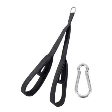 Imagem de kowaku Cabo de fixação para corda de tríceps, corda de puxar para bíceps, equipamento de musculação para treino de força, academia em casa com mosquetão de