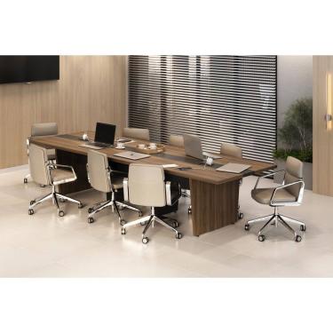 Imagem de Conjunto Escritório: Mesa Reunião 6376 + 2 Módulos 6378