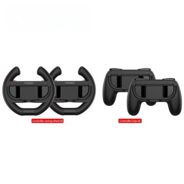 Imagem de LovingLuLu Professional Racing Wheel & Ergonomic Grip 4-in-1 Kit - Compatible with Nintendo Switch 2 Joy-Con