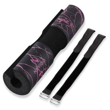 Imagem de Nuviqo Almofada de agachamento com barra para pulmões e agachamentos - Almofada de impulso de quadril para barras padrão e olímpicas - Fornece almofada para pescoço e ombros durante o treinamento