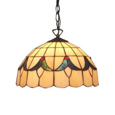 Imagem de Pendente De Luz 1 Luz, Estilo Tiffany Luzes Penduradas Para Cozinha Artesanal Padrão Simples Ajustável Altura Lustre Para Quarto Sala De Estar Corredor Lâmpada E27 30cm