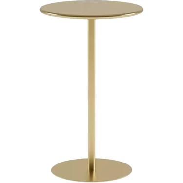 Imagem de Mesa De Jantar De Cozinha, Mesa De Bar Redonda, Mesa De Pub Bistrô De Metal Para Coquetel, Mesa Lateral/final Da Sala De Estar, Mesa De Balcão De Bebidas De Café, Mesa S, Gold, 40x40x62cm