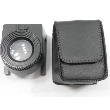 Imagem de Lupa Conta Fios 20x base metal com leds branco e UV, escala em mm (res