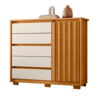 Imagem de Cômoda Sapateira Ripada Mallet Cinamomo Off White - CASA H