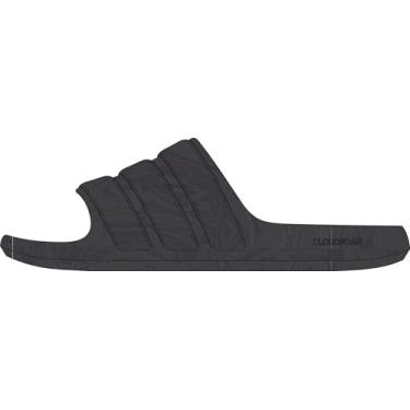 Imagem de adidas Sandália unissex Adilette Flow Slide, Carbono/Aurora Black/Aurora Black, 5 Women/4 Men