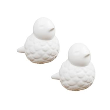 Imagem de Generic 2x Tampas de Cerâmica para Parafusos de Vaso Sanitário em Formato de Pássaro Decoração de Vaso Sanitário Substituição Decoração de Banheiro