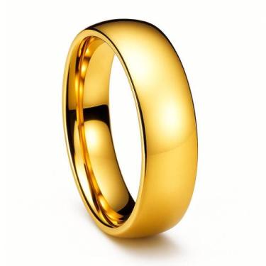 Imagem de Aliança Casamento 4mm Banhado Ouro 18k Noivado Compromisso Tradiciona 